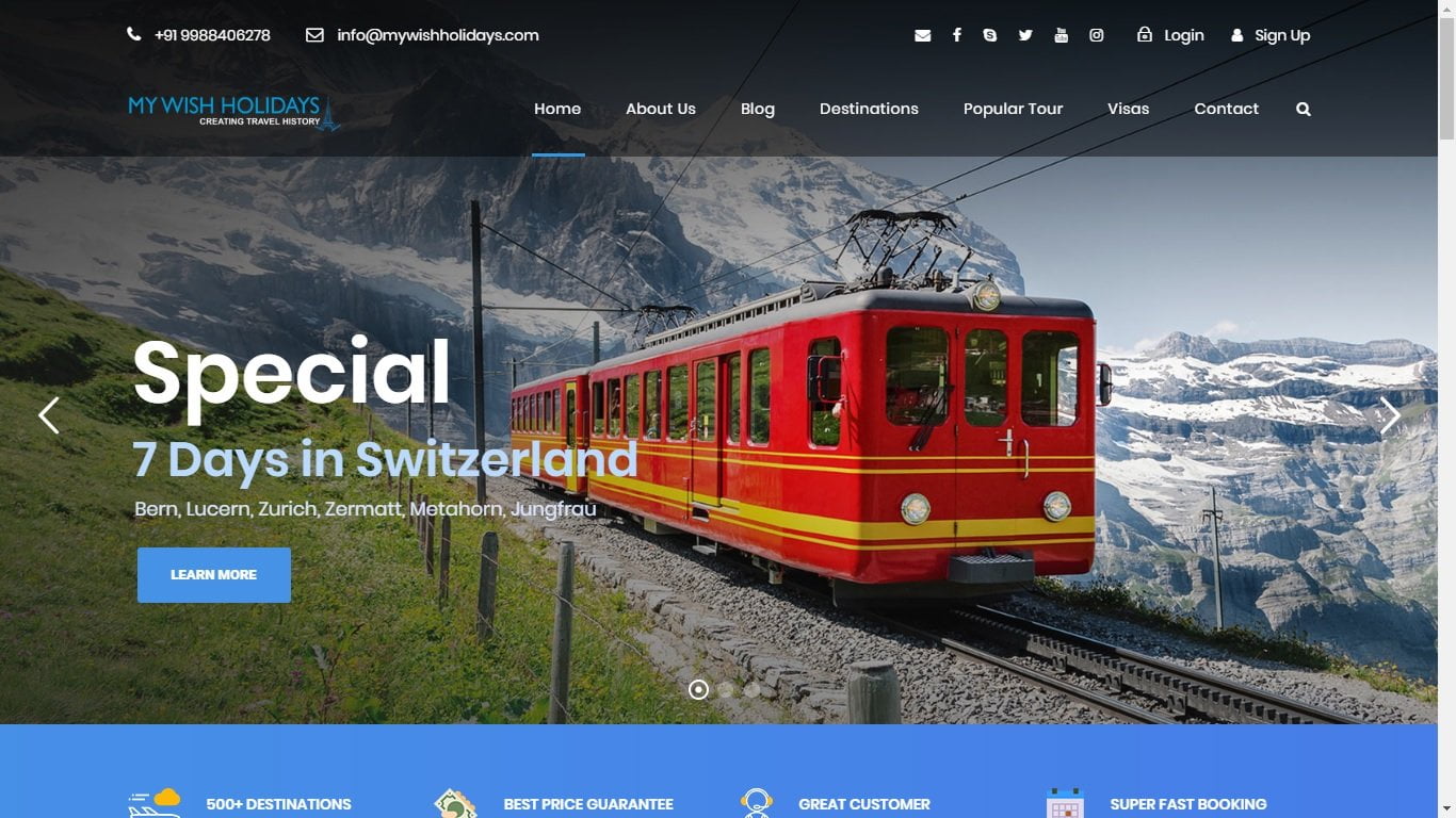 Travel Tour Website